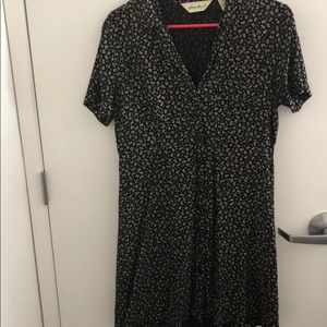 Floral vintage button up dress